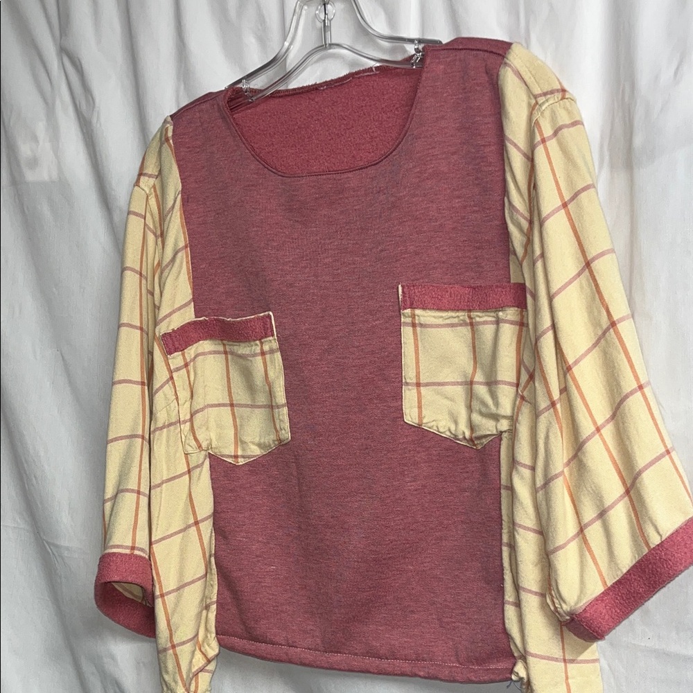 Custom thrift flip sweat/flannel campfire shirt